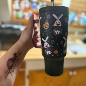 Black Halloween Bunny Tumbler